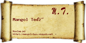 Mangol Teó névjegykártya